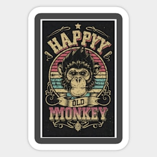 Happy Monkey Sticker